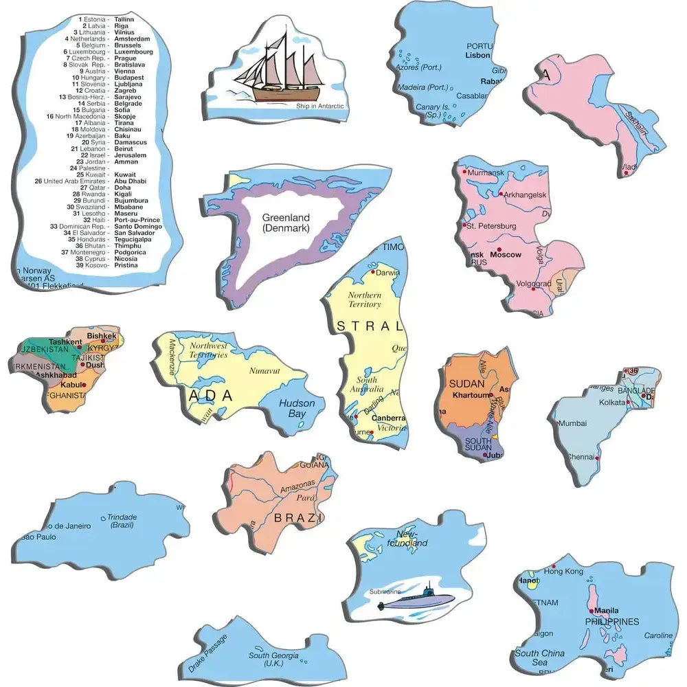 The World Map 107 Piece Tray Jigsaw Puzzle Larsen
