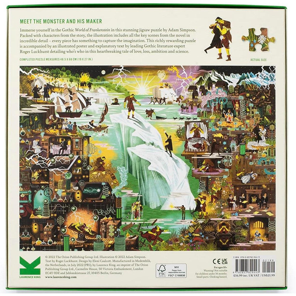 The World of Frankenstein 1000 Piece Jigsaw Puzzle Laurence King (ONLINE ORDER ONLY)