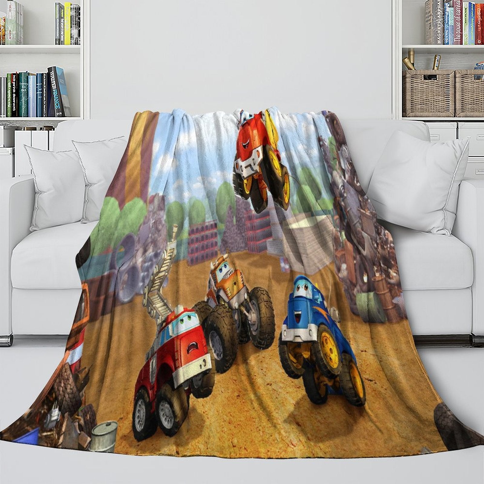 The Adventures Of Chuck And Friends Blanket Flannel Fleece Throw (Online Order Only)