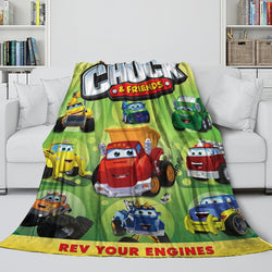 The Adventures Of Chuck And Friends Blanket Flannel Fleece Throw (Online Order Only)