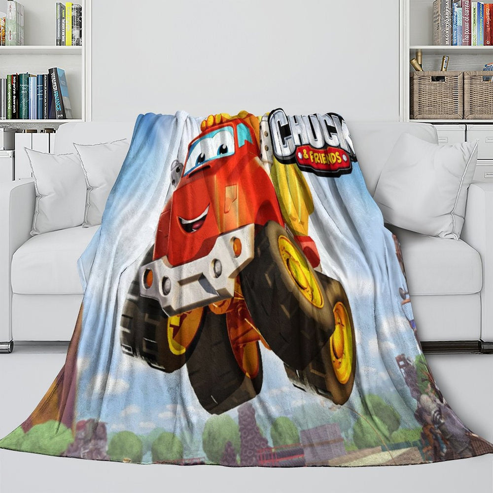 The Adventures Of Chuck And Friends Blanket Flannel Fleece Throw (Online Order Only)