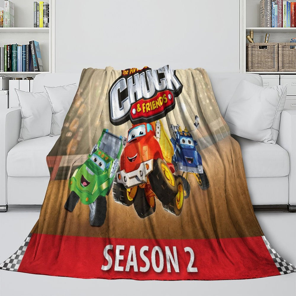 The Adventures Of Chuck And Friends Blanket Flannel Fleece Throw (Online Order Only)