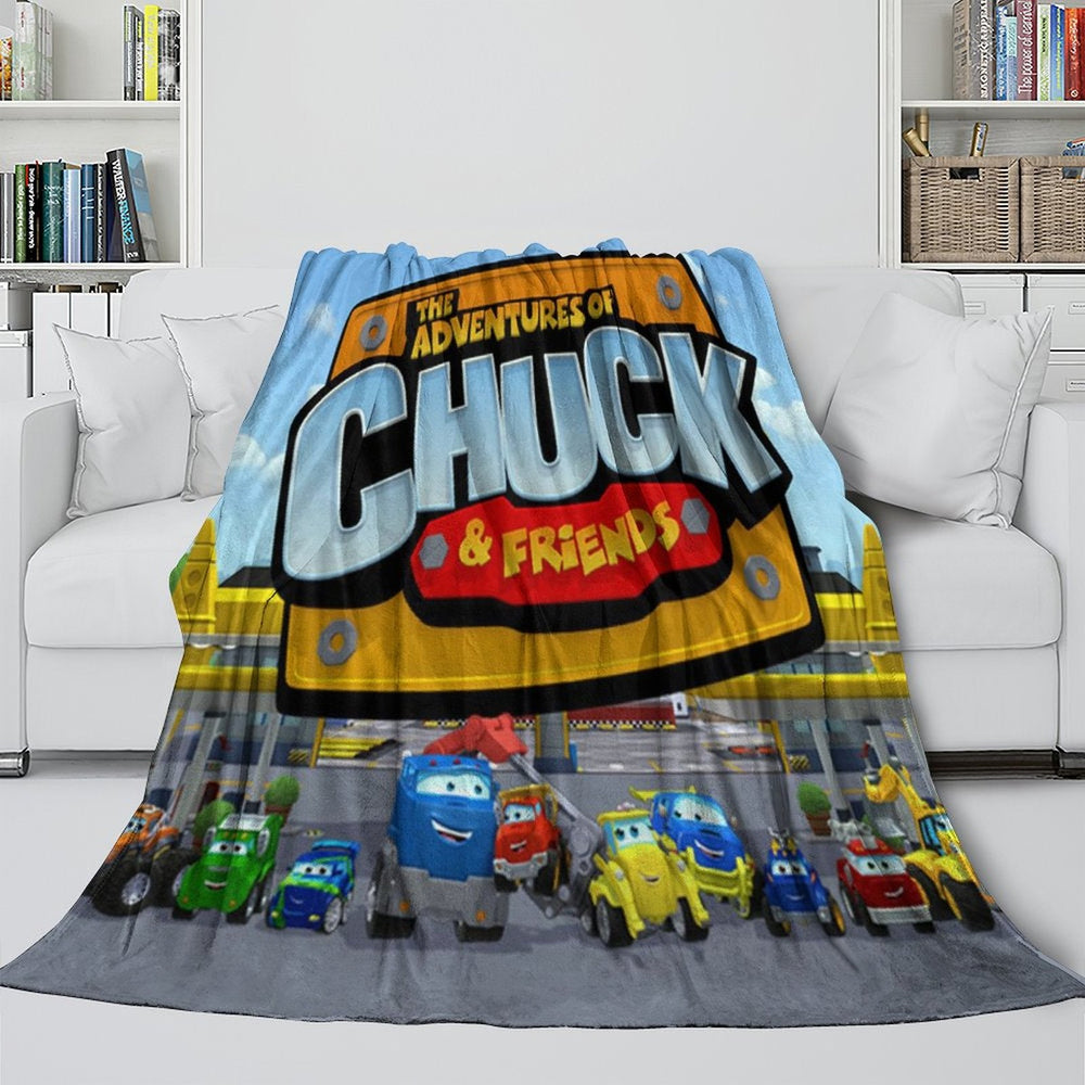The Adventures Of Chuck And Friends Blanket Flannel Fleece Throw (Online Order Only)