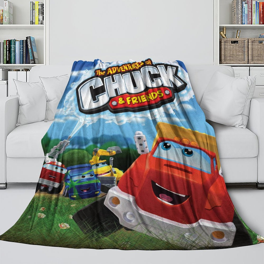 The Adventures Of Chuck And Friends Blanket Flannel Fleece Throw (Online Order Only)