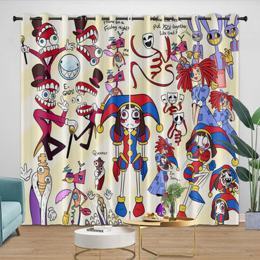 The Amazing Digital Circus Curtains Blackout Window Drapes (Online Order Only)
