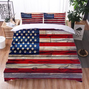 The American National Flag Bedding Set Quilt Cover Without Filler (Online Order Only)