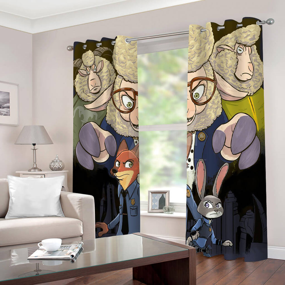 The BAD GUYS Curtains Blackout Window Drapes for Room Decoration (Online Order Only)