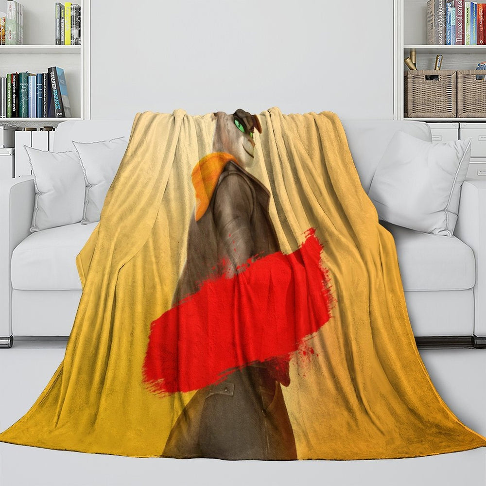 The Bad Guys 2 Blanket Pattern Flannel Throw Room Decoration (ONLINE ORDER ONLY)