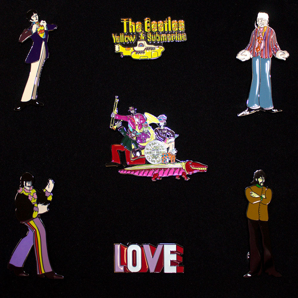 The Beatles Pin Badge Set: Yellow Submarine Band (ONLINE ORDER ONLY)