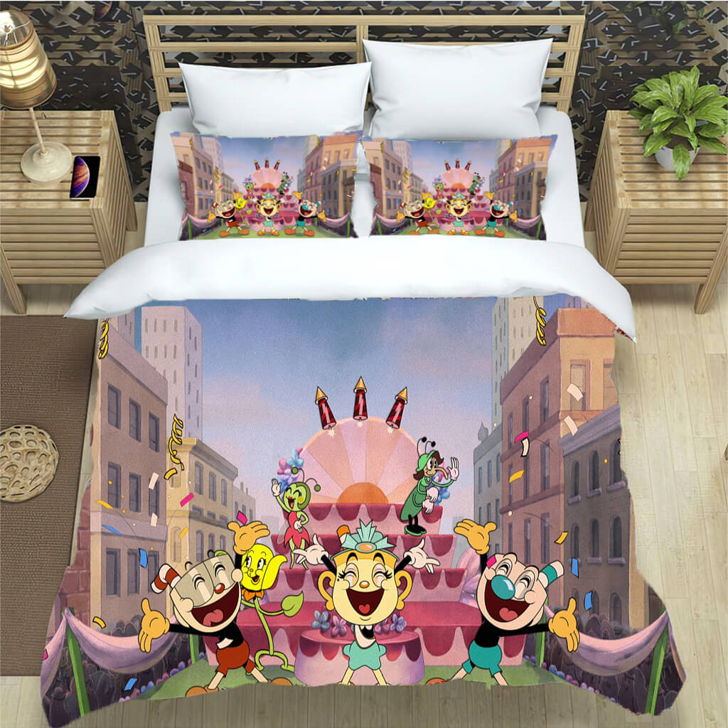 The Cuphead Show Bedding Set Pattern Quilt Cover Without Filler (Online Order Only)