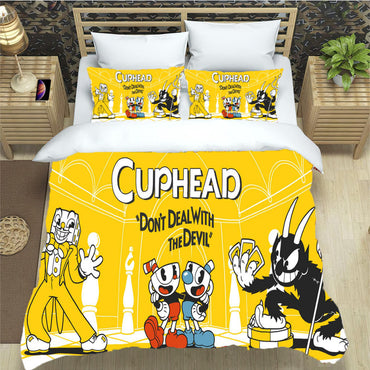 The Cuphead Show Bedding Set Pattern Quilt Cover Without Filler (Online Order Only)