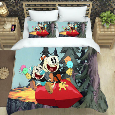 The Cuphead Show Bedding Set Quilt Cover Without Filler (Online Order Only)