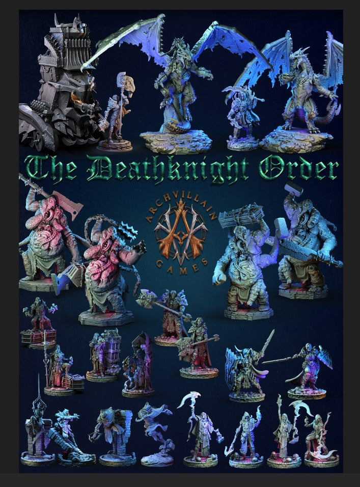3D Printed Archvillain Games Erevos the Death Dragon The Deathknight Order 28 32mm D&D (Online Only)