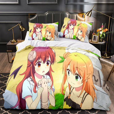 The Demon Girl Next Door 2nd Season Bedding Set Quilt Duvet Cover Bed Sets (Online Order Only)