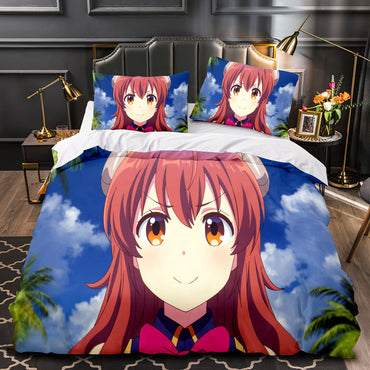 The Demon Girl Next Door Bedding Set Cosplay Quilt Duvet Cover Bed Sets (Online Order Only)