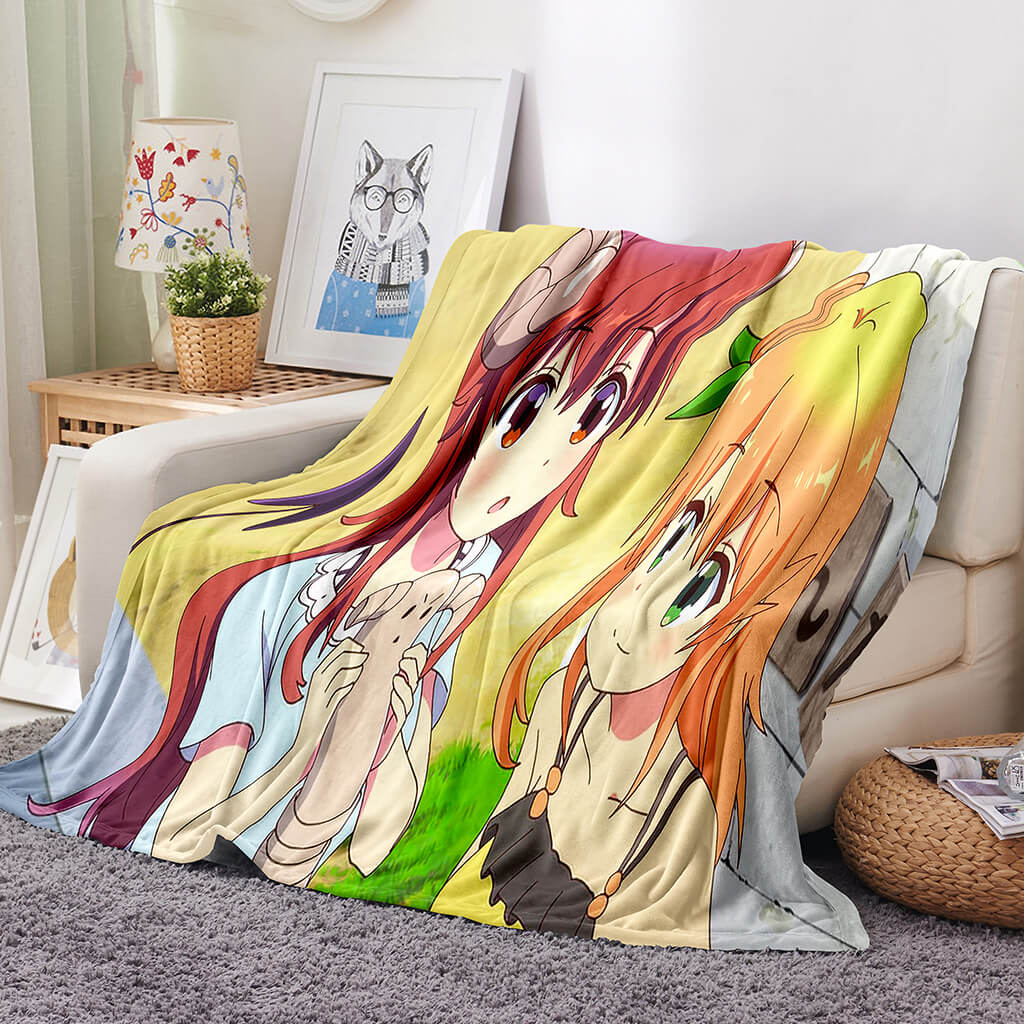 The Demon Girl Next Door Blanket Flannel Fleece Blanket Throw Blanket (Online Order Only)