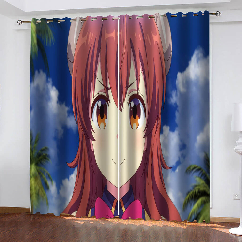 The Demon Girl Next Door Curtains Blackout Cosplay Window Drapes (Online Order Only)