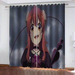 The Demon Girl Next Door Curtains Blackout Cosplay Window Drapes (Online Order Only)