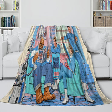 The Fantastic Four Blanket Flannel Throw Kids Room Decoration (Online Order Only)