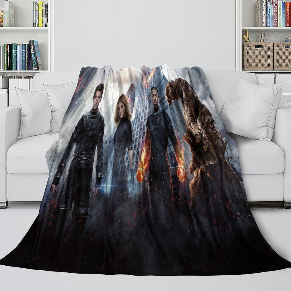 The Fantastic Four Blanket Flannel Throw Kids Room Decoration (Online Order Only)