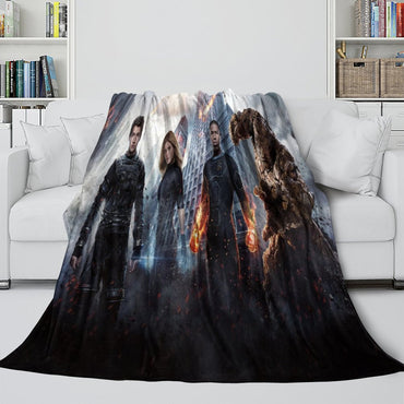 The Fantastic Four Blanket Flannel Throw Kids Room Decoration (Online Order Only)