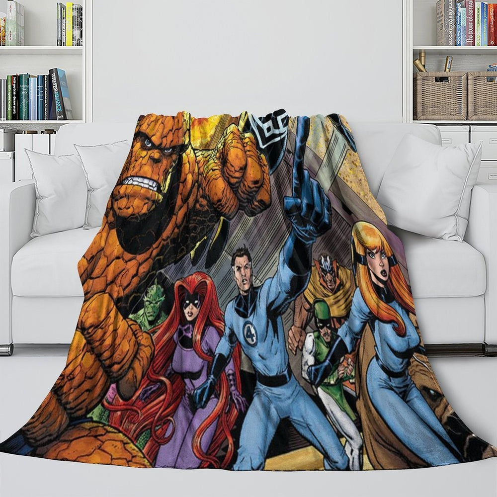 The Fantastic Four Blanket Flannel Throw Kids Room Decoration (Online Order Only)