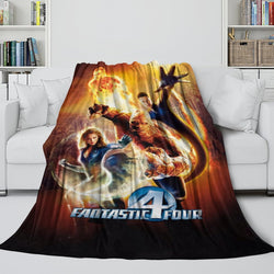 The Fantastic Four Blanket Flannel Throw Kids Room Decoration (Online Order Only)