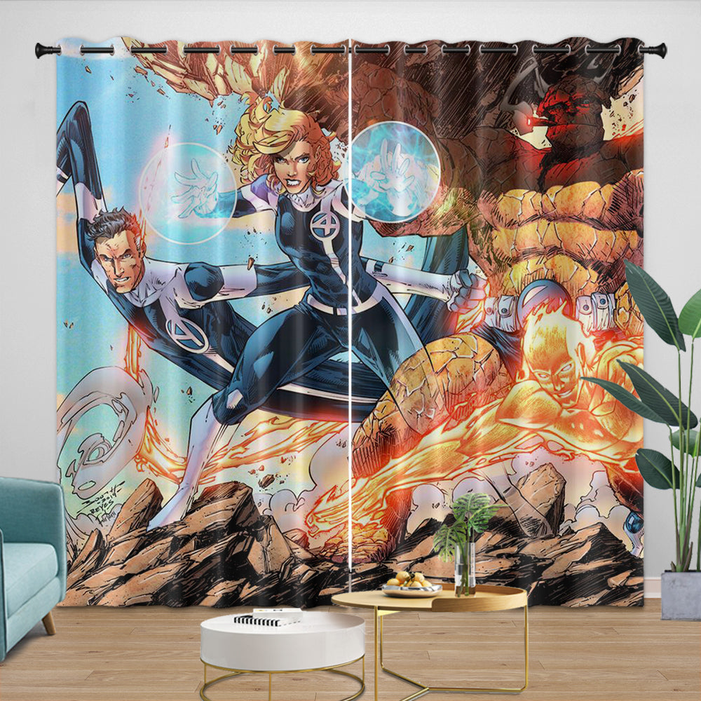 The Fantastic Four Curtains Blackout Window Drapes Room Decoration (Online Order Only)