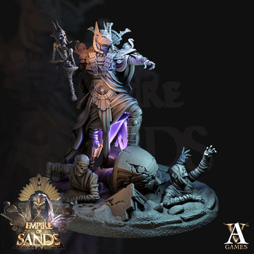 3D Printed Archvillain Games The God King Anubis The Empire of Sands 28 32mm D&D (Online Only)