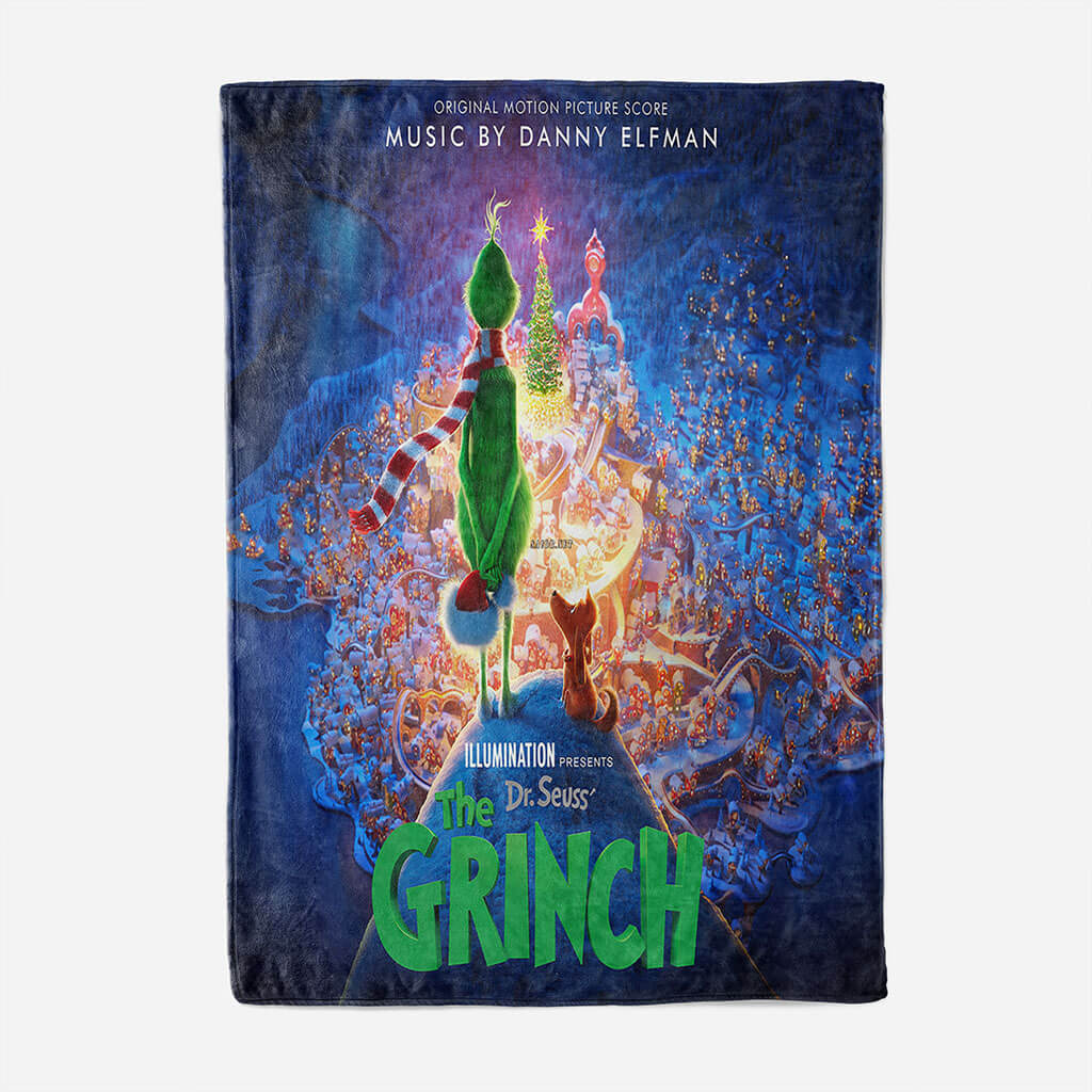 The Grinch Blanket Pattern Flannel Throw Room Decoration (Online Order Only)