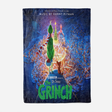 The Grinch Blanket Pattern Flannel Throw Room Decoration (Online Order Only)