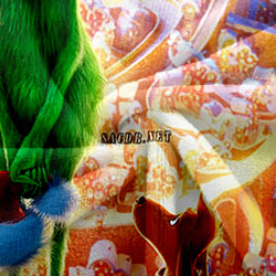The Grinch Blanket Pattern Flannel Throw Room Decoration (Online Order Only)