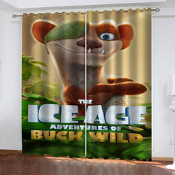 The Ice Age Adventures of Buck Wild Curtains Cosplay Blackout Window Drapes (Online Order Only)