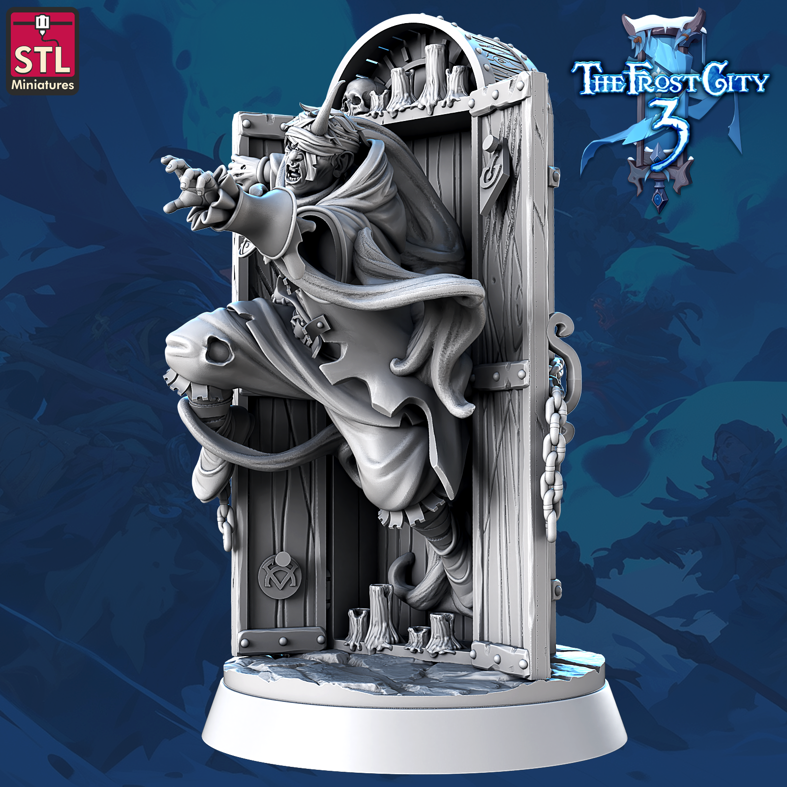 3D Printed STL Miniatures The Immortal Remains of Jerith Core Characters The Frost City 3 28 - 32mm War Gaming D&D (Online Only)
