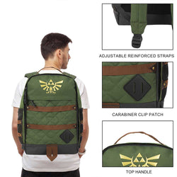 The Legend Of Zelda Hyrule Crest 17" Green adult Backpack (Online Order Only)