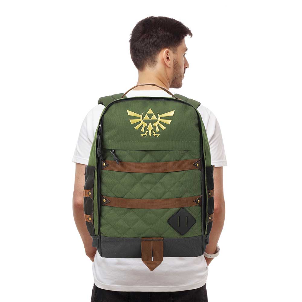 The Legend Of Zelda Hyrule Crest 17" Green adult Backpack (Online Order Only)