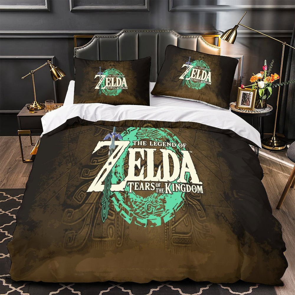 The Legend of Zelda Pattern Bedding Set Quilt Duvet Cover Room Decoration (Online Order Only)