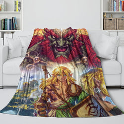 The Legend of Zelda Tears of the Kingdom Blanket Flannel Fleece Throw Room Decoration (Online Order Only)