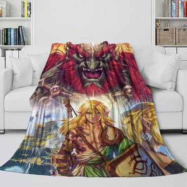 The Legend of Zelda Tears of the Kingdom Blanket Flannel Fleece Throw Room Decoration (Online Order Only)