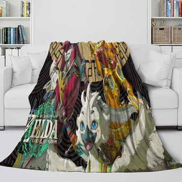 The Legend of Zelda Tears of the Kingdom Blanket Flannel Fleece Throw Room Decoration (Online Order Only)