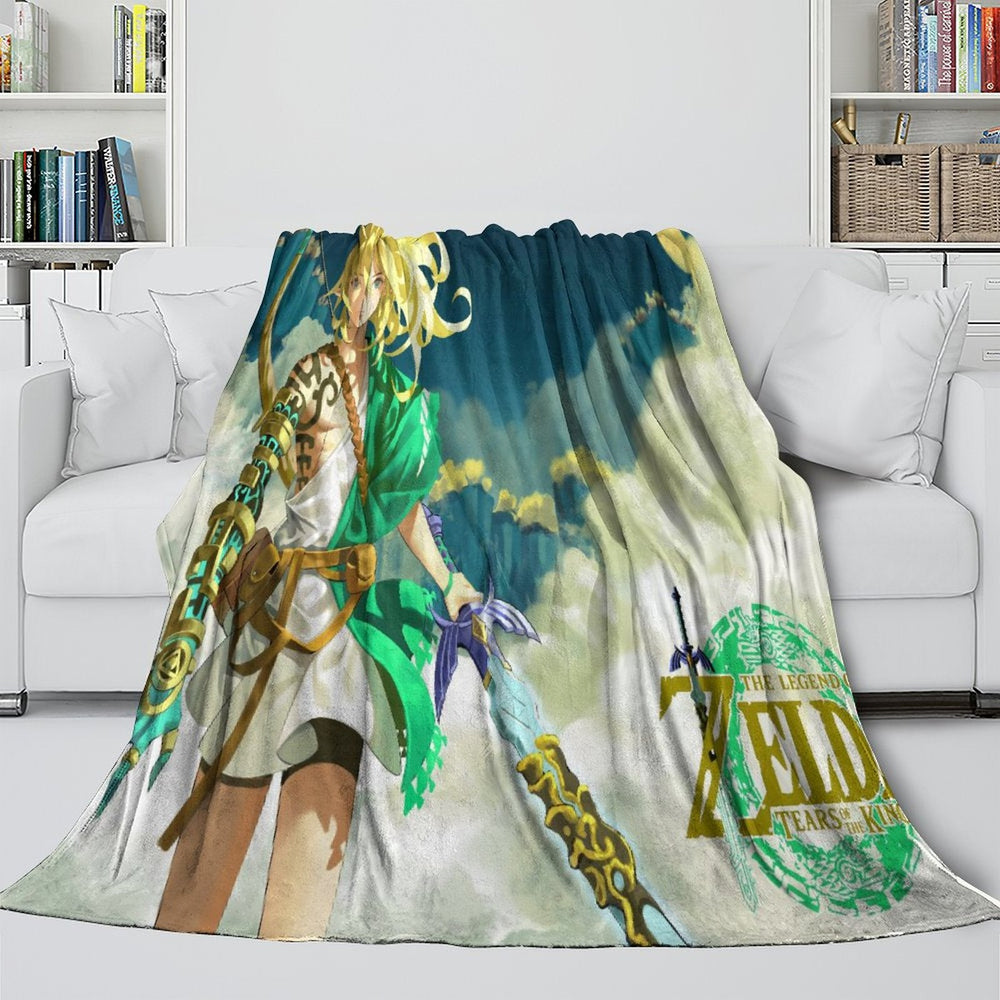The Legend of Zelda Tears of the Kingdom Blanket Flannel Fleece Throw Room Decoration (Online Order Only)