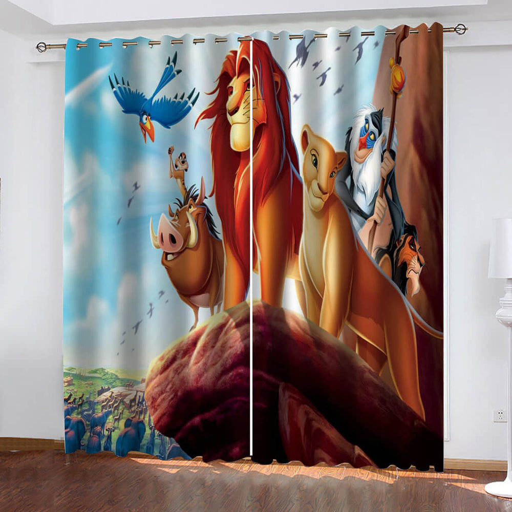 The Lion King Curtains Blackout Window Treatments Drapes Room Decor (Online Order Only)