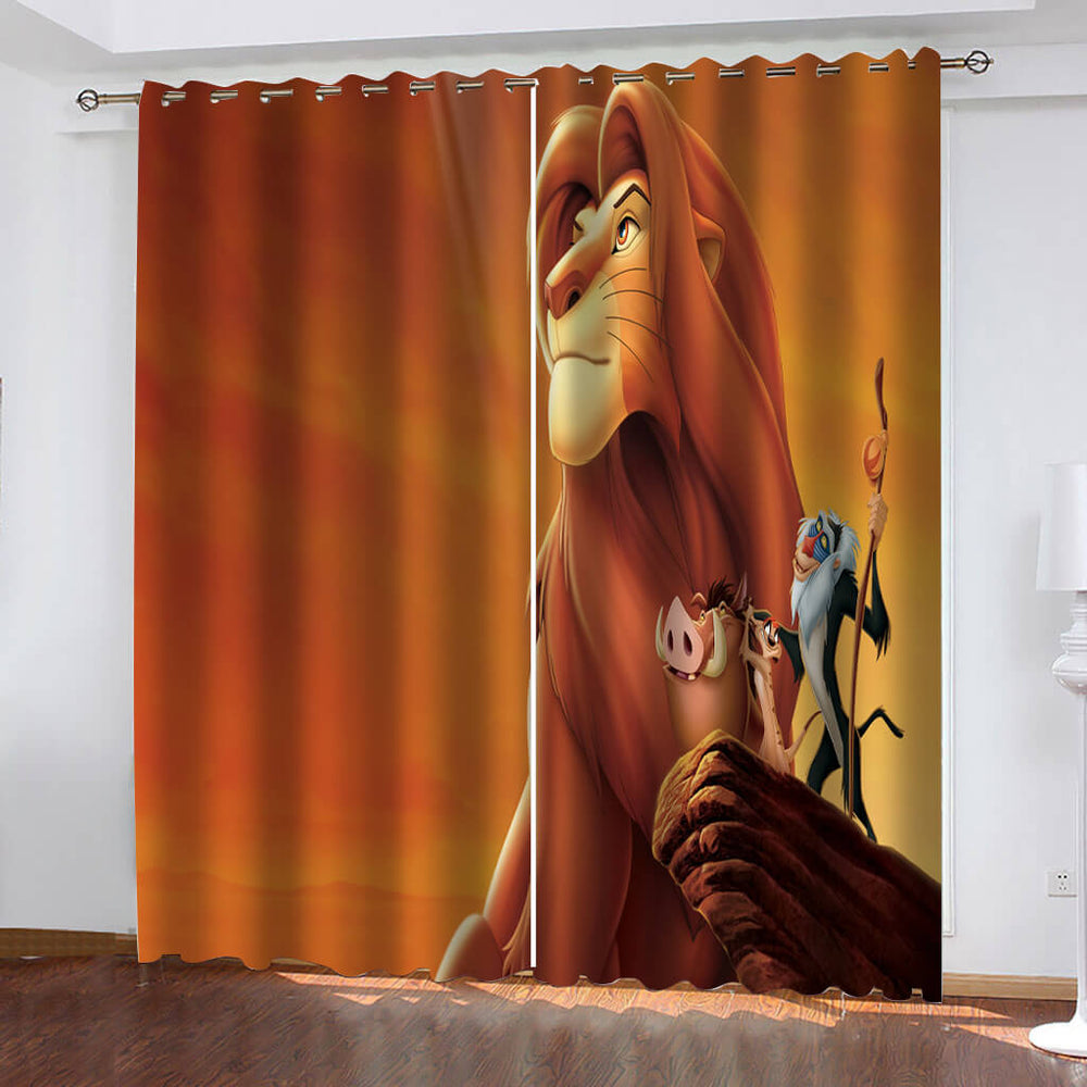The Lion King Curtains Blackout Window Treatments Drapes Room Decor (Online Order Only)