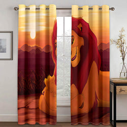 The Lion King Curtains Cosplay Blackout Window Treatments Drapes (Online Order Only)