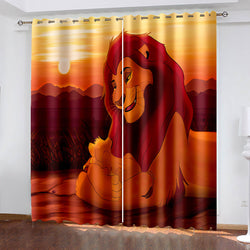 The Lion King Curtains Cosplay Blackout Window Treatments Drapes (Online Order Only)