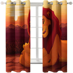 The Lion King Curtains Cosplay Blackout Window Treatments Drapes (Online Order Only)