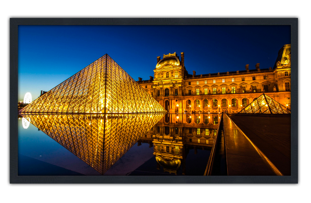 Professionally Framed The Louvre Paris Museum Skyline High-Resolution Panoramic Photo 12x22 Wall Art (ONLINE ORDER ONLY)