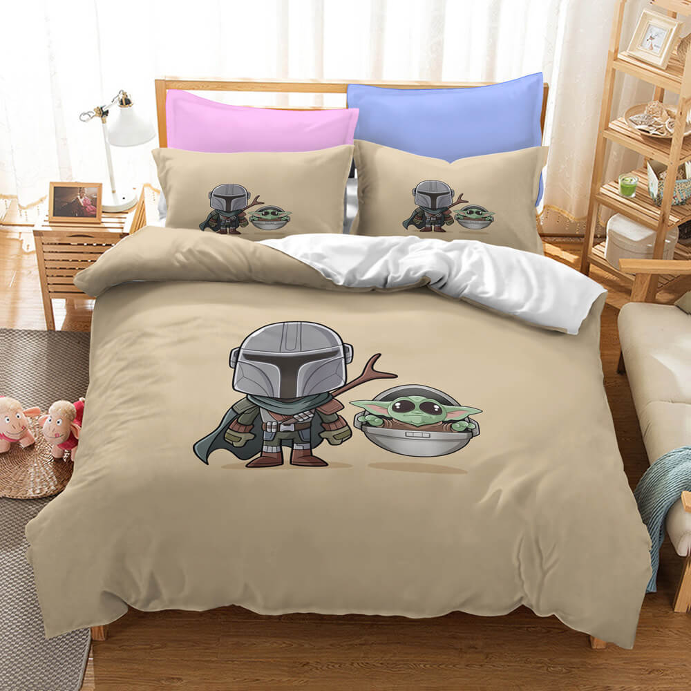 The Mandalorian Yoda Baby Pattern Bedding Quilt Covers Without Filler (Online Order Only)