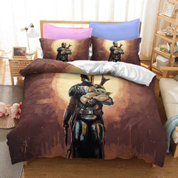 The Mandalorian Yoda Baby Pattern Bedding Quilt Covers Without Filler (Online Order Only)