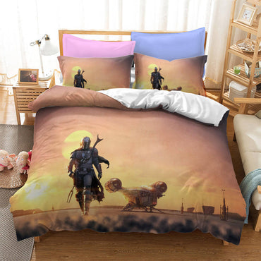 The Mandalorian Yoda Baby Pattern Bedding Quilt Covers Without Filler (Online Order Only)